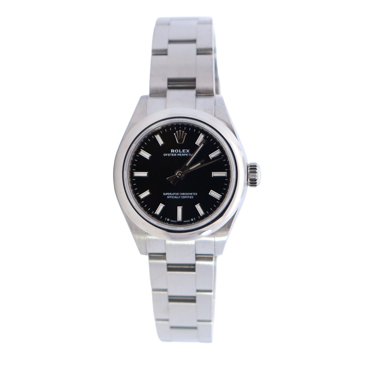 Rolex Oyster Perpetual 28mm Black Dial Watch Ref# 276200