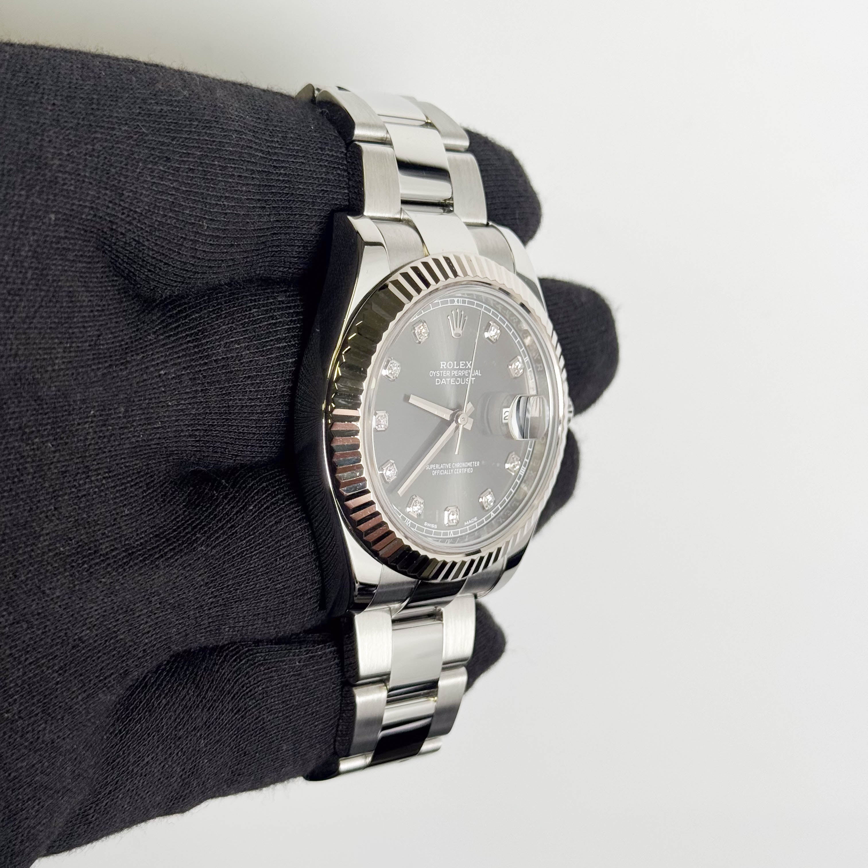 Rolex Datejust 41mm Rhodium Dial Watch Ref# 116334
