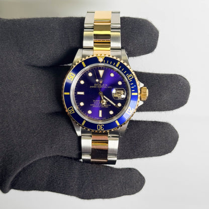 Rolex Submariner 40mm Blue Dial Watch Ref# 16613 - Happy Jewelers Fine Jewelry Lifetime Warranty