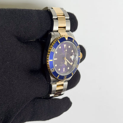 Rolex Submariner 40mm Blue Dial Watch Ref# 16613 - Happy Jewelers Fine Jewelry Lifetime Warranty