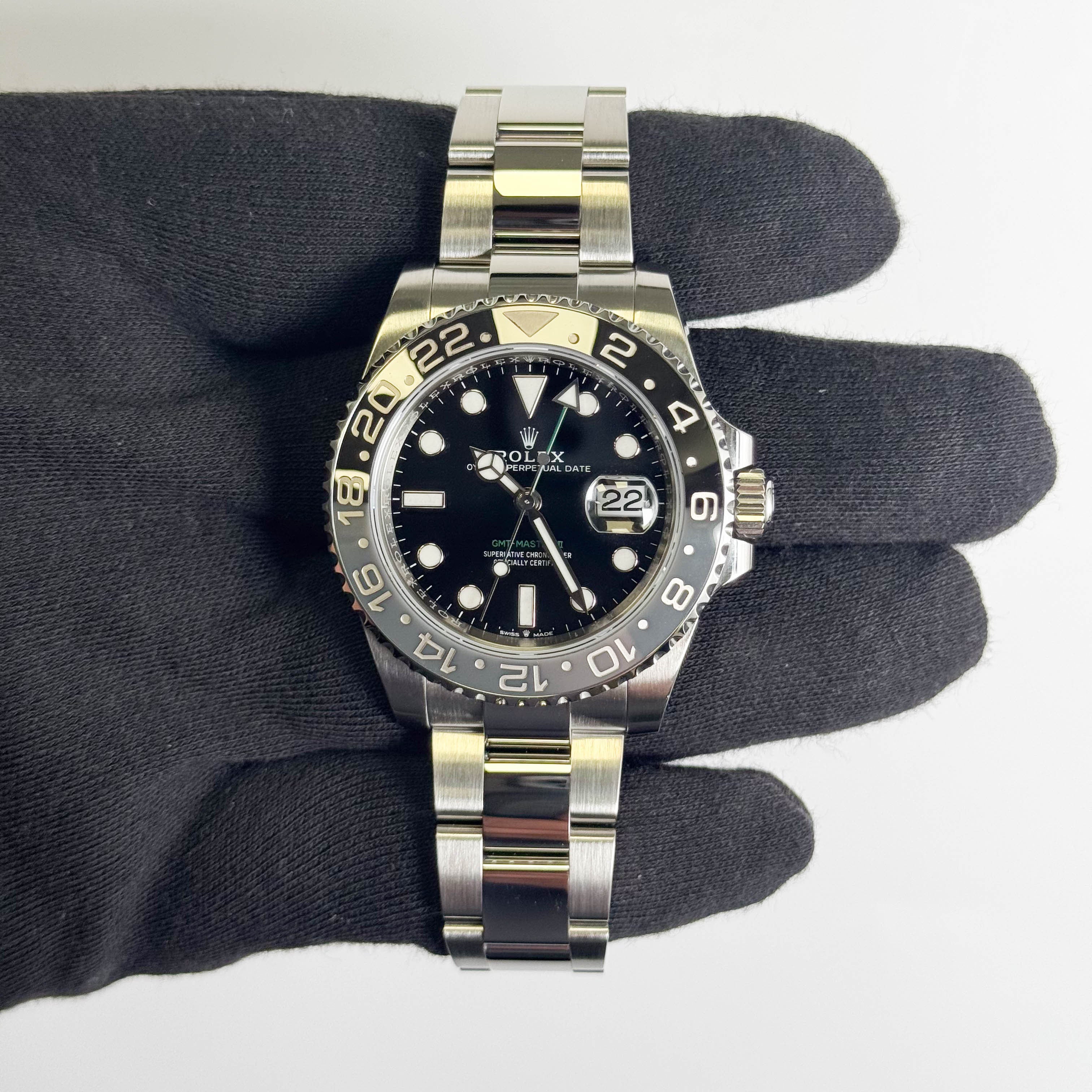 Rolex GMT-Master II 40mm Black Dial Watch Ref# 126710GRNR