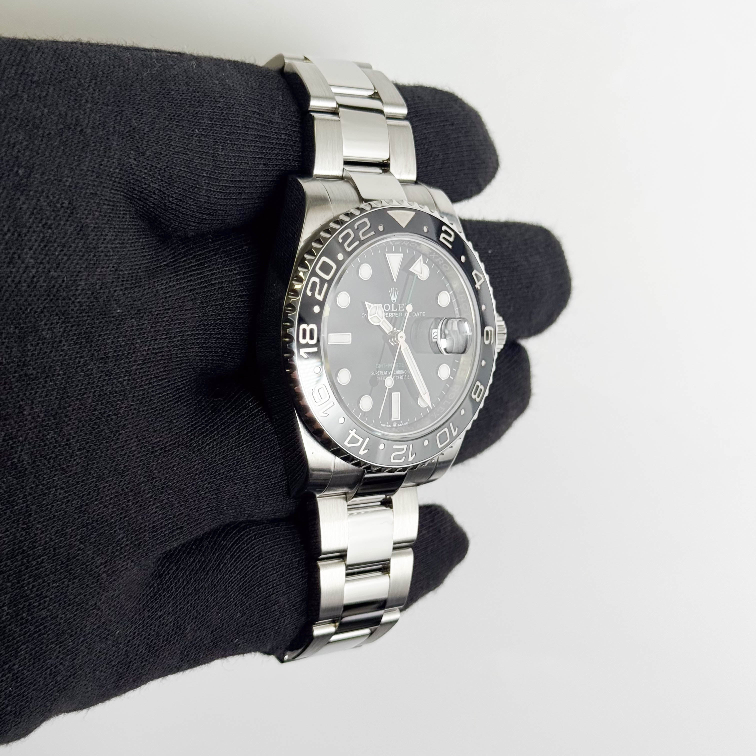 Rolex GMT-Master II 40mm Black Dial Watch Ref# 126710GRNR