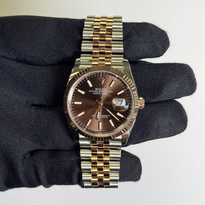 Rolex Datejust 36mm Chocolate Dial Watch Ref# 126231 - Happy Jewelers Fine Jewelry Lifetime Warranty