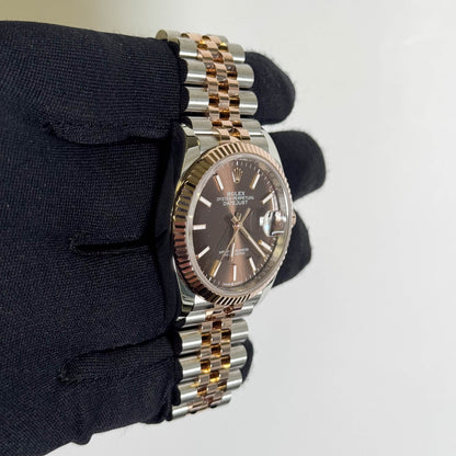 Rolex Datejust 36mm Chocolate Dial Watch Ref# 126231 - Happy Jewelers Fine Jewelry Lifetime Warranty