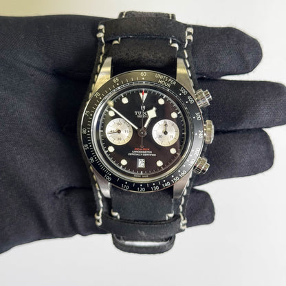 Tudor Black Bay Chrono 41mm Black Chronograph Dial Watch Ref# 79360N - Happy Jewelers Fine Jewelry Lifetime Warranty