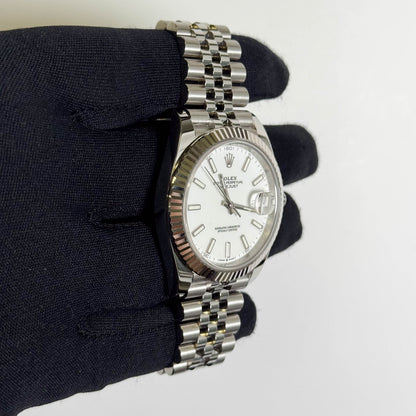 Rolex Datejust 41mm White Dial Watch Ref# 126334 - Happy Jewelers Fine Jewelry Lifetime Warranty