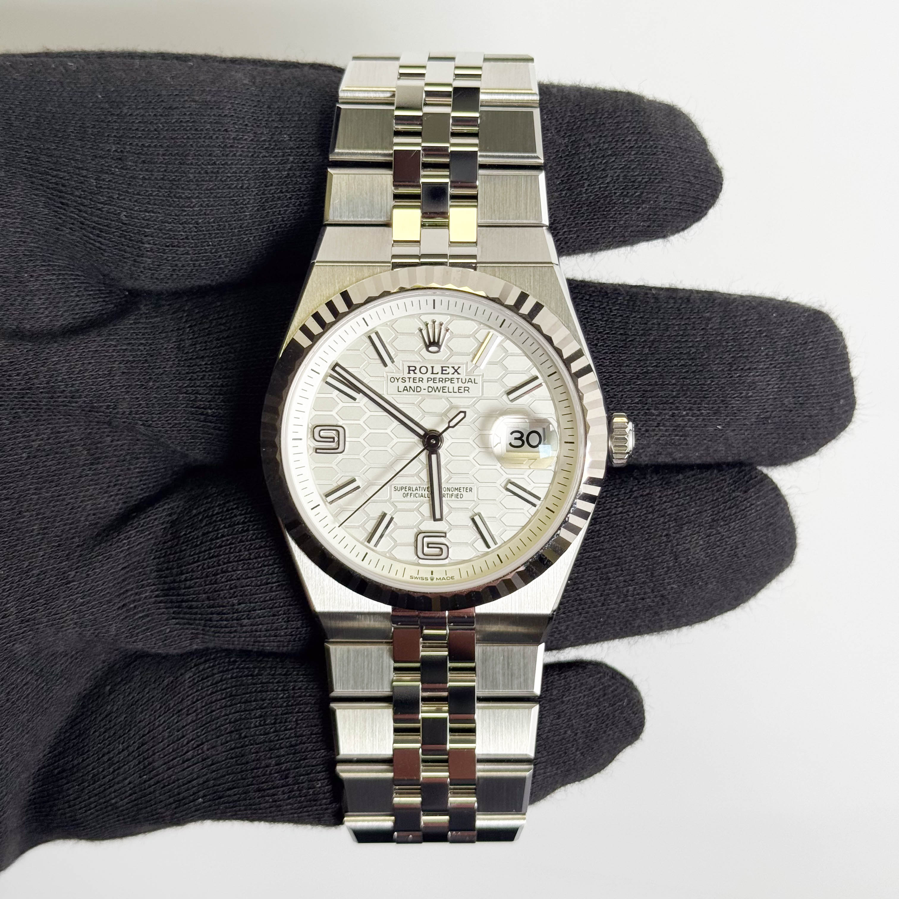 Rolex Land-Dweller 40mm White Dial Watch Ref# 127334