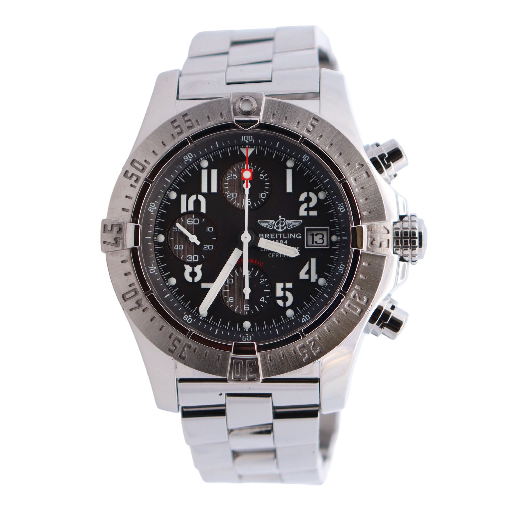 Breitling Avenger 44.5mm Grey Dial Watch Ref# A13380 - Happy Jewelers Fine Jewelry Lifetime Warranty