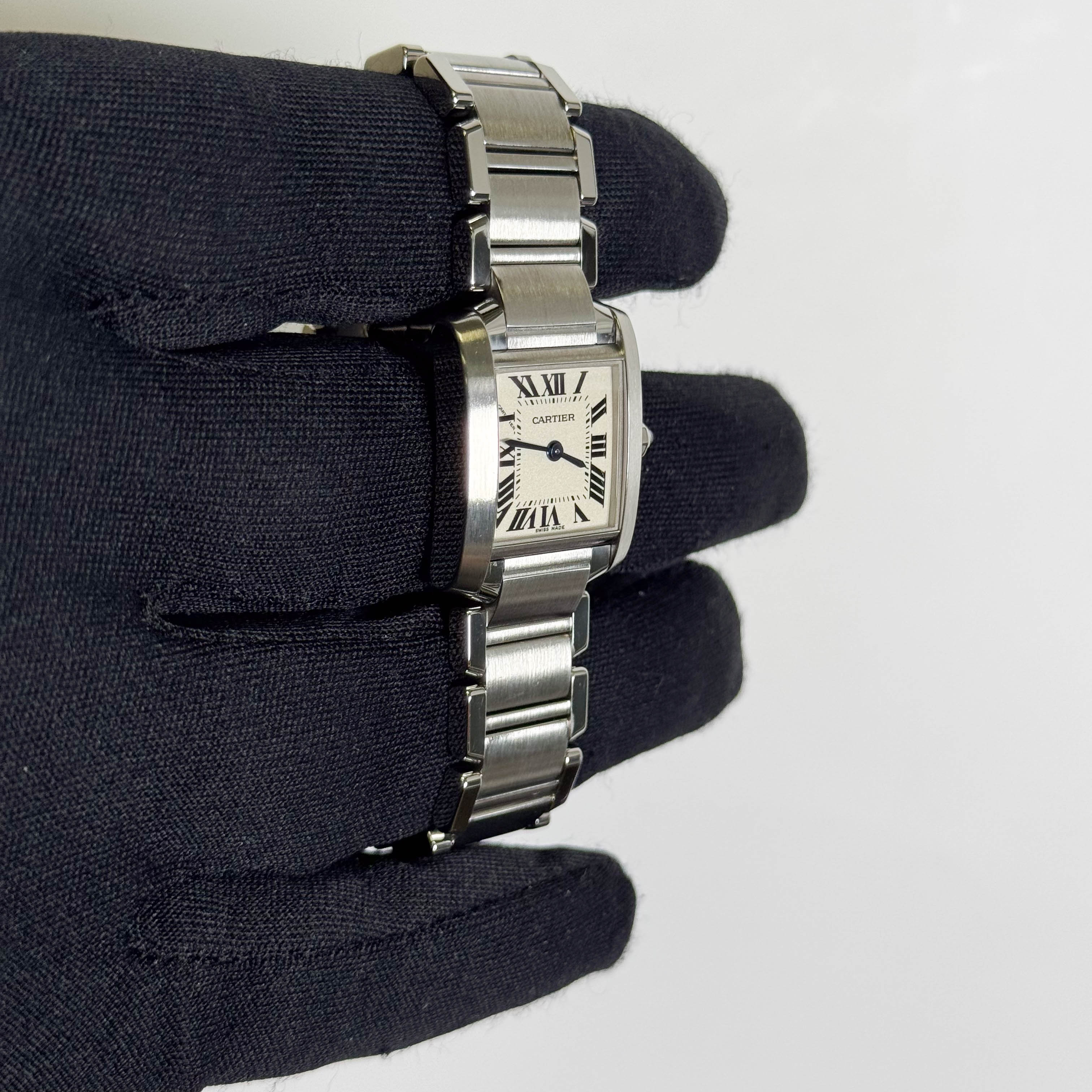 Cartier Tank Stainless Steel 20mm Ivory Dial Watch Ref# W51008Q3 - Happy Jewelers Fine Jewelry Lifetime Warranty