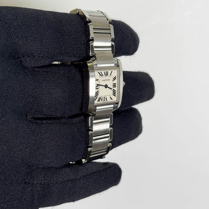 Cartier Tank Stainless Steel 20mm Ivory Dial Watch Ref# W51008Q3 - Happy Jewelers Fine Jewelry Lifetime Warranty