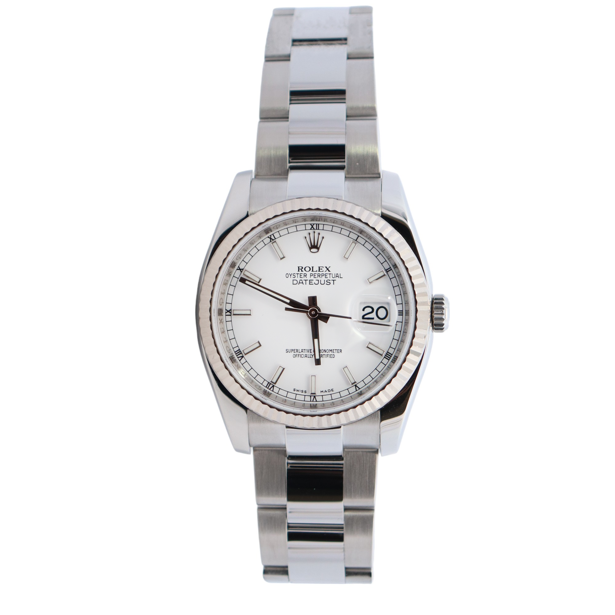 Rolex Datejust 36mm Stainless Steel White Dial Watch Ref# 116234 - Happy Jewelers Fine Jewelry Lifetime Warranty