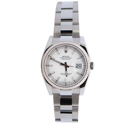 Rolex Datejust 36mm Stainless Steel White Dial Watch Ref# 116234 - Happy Jewelers Fine Jewelry Lifetime Warranty