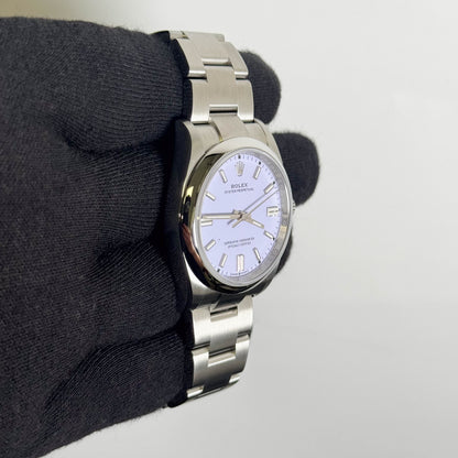 Rolex Oyster Perpetual 36mm Lilac Dial Watch Ref# 126000