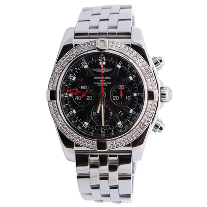 Breitling Chronomat 47mm Black Dial Watch Ref# AB0412 - Happy Jewelers Fine Jewelry Lifetime Warranty