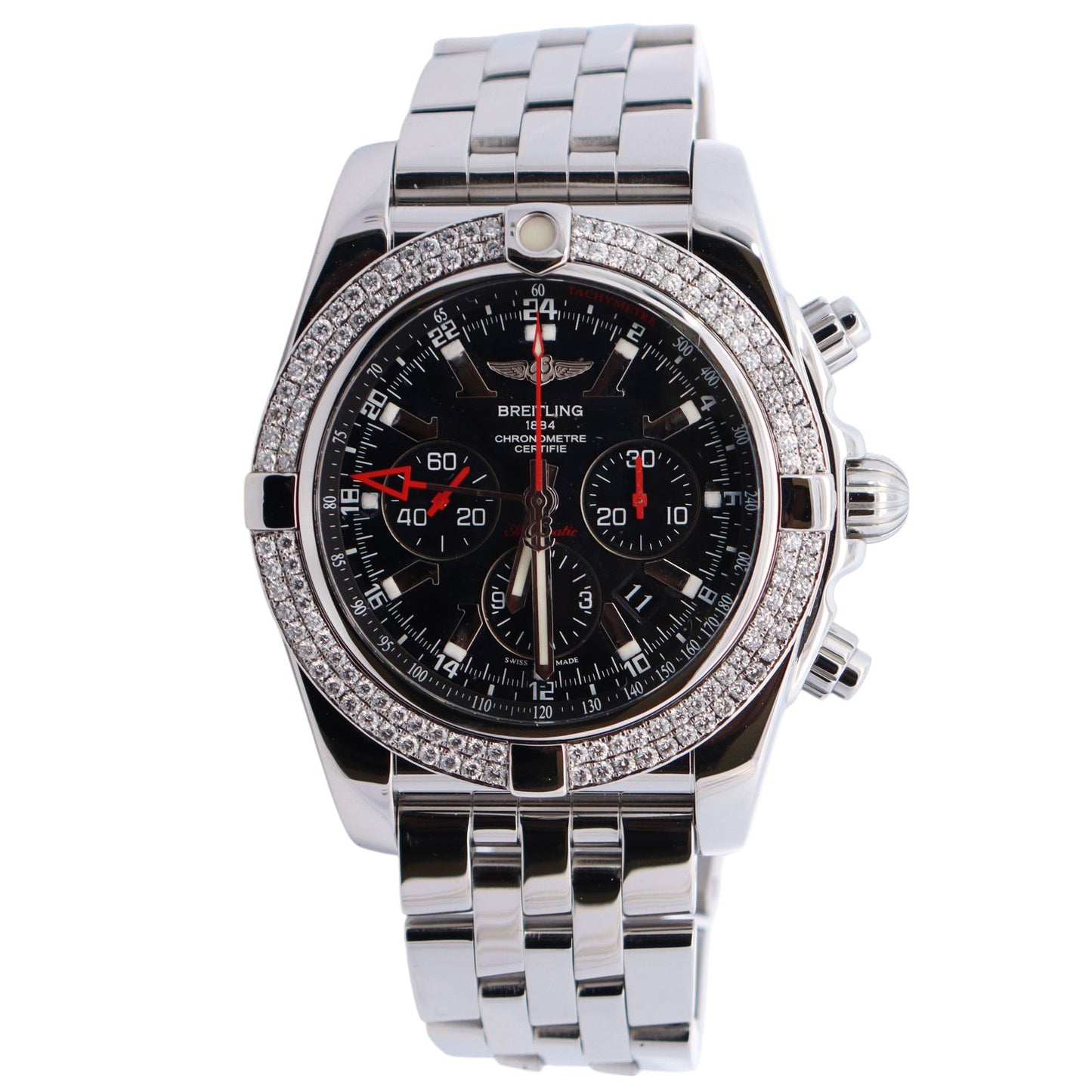 Breitling Chronomat 47mm Black Dial Watch Ref# AB0412