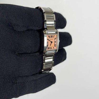 Cartier Tank Francaise Stainless Steel 20mm MOP Dial Watch Ref# W51028Q3 - Happy Jewelers Fine Jewelry Lifetime Warranty