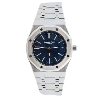 Audemars Piguet Royal Oak 39mm Blue Dial Watch Ref# 16202ST.OO.1240ST.02 - Happy Jewelers Fine Jewelry Lifetime Warranty