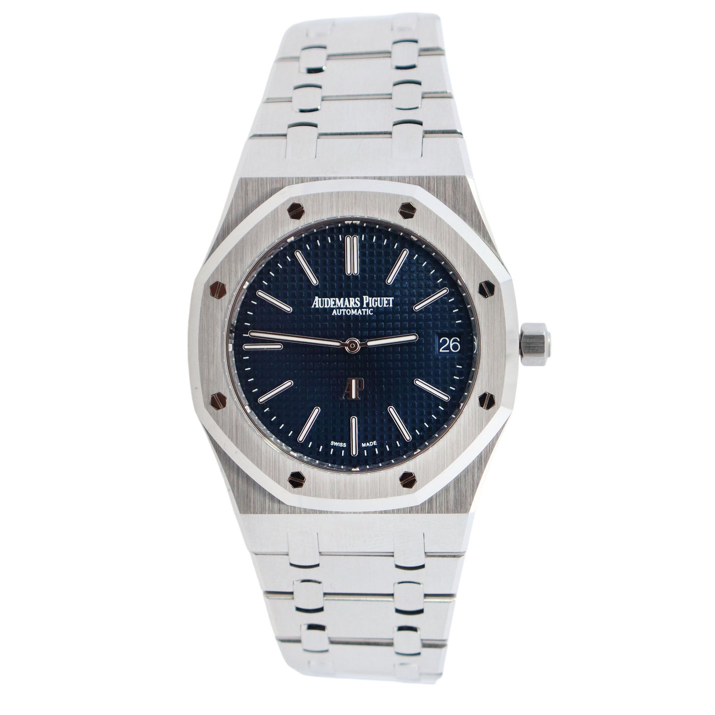 Audemars Piguet Royal Oak 39mm Blue Dial Watch Ref 16202ST.OO.1240ST. Happy Jewelers