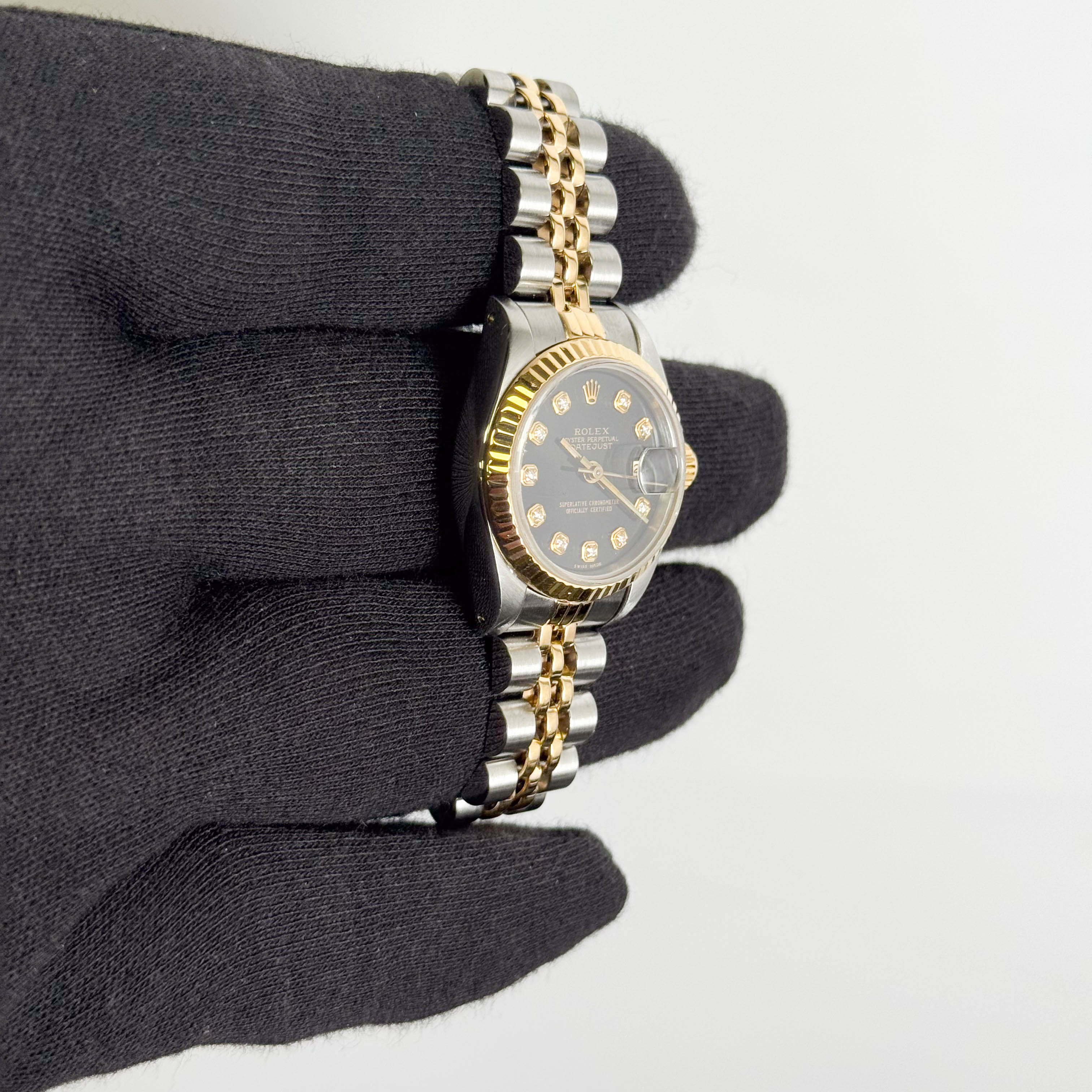 Rolex Datejust 26mm Black Dial Watch Ref# 69173