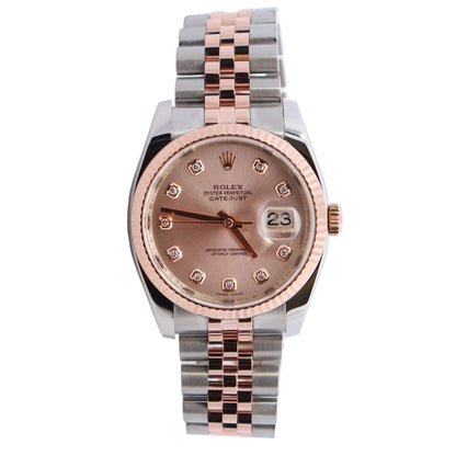 Rolex Datejust 36mm Pink Dial Watch Ref# 116231 - Happy Jewelers Fine Jewelry Lifetime Warranty