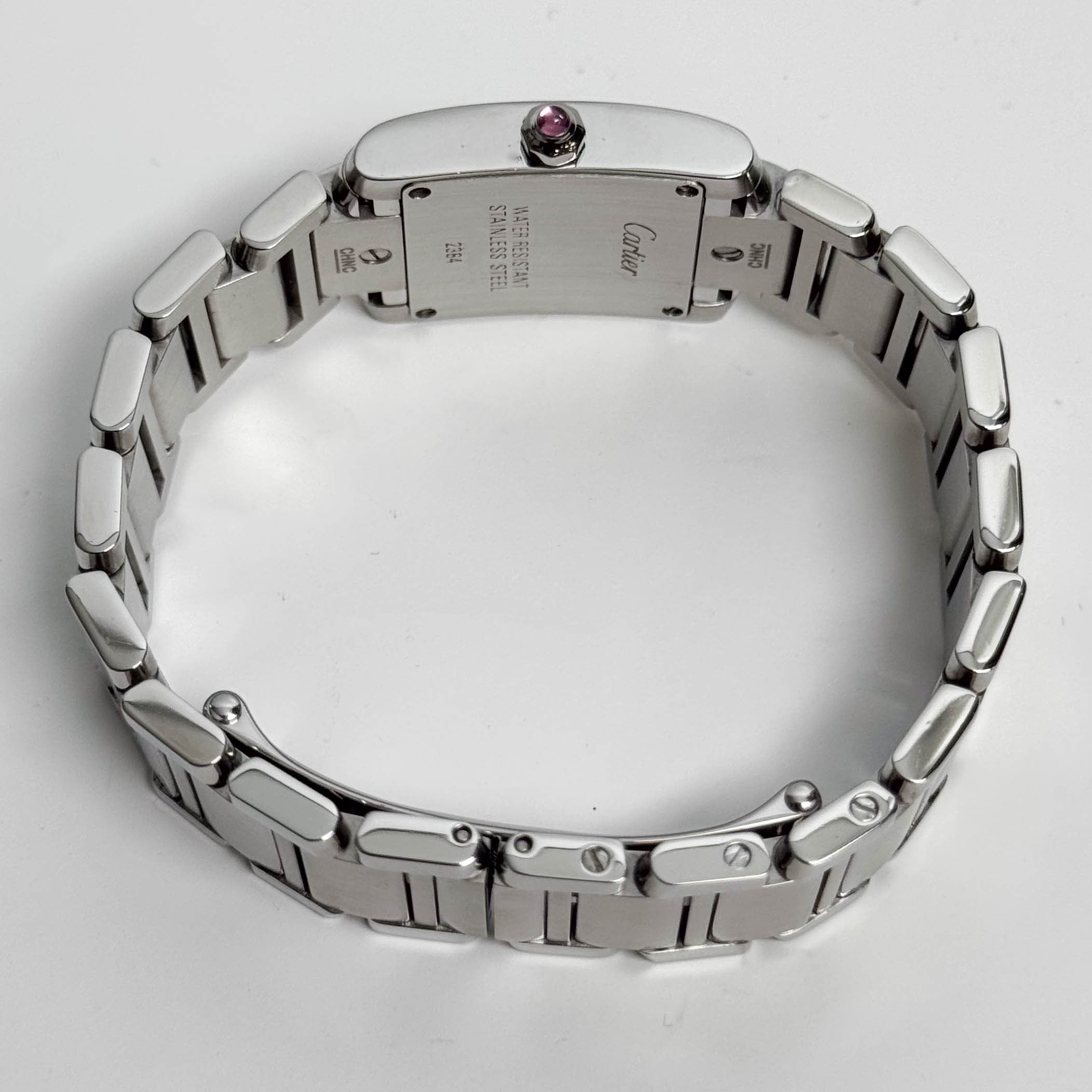 Cartier Tank Francaise Stainless Steel 20mm MOP Dial Watch Ref# W51028Q3 - Happy Jewelers Fine Jewelry Lifetime Warranty