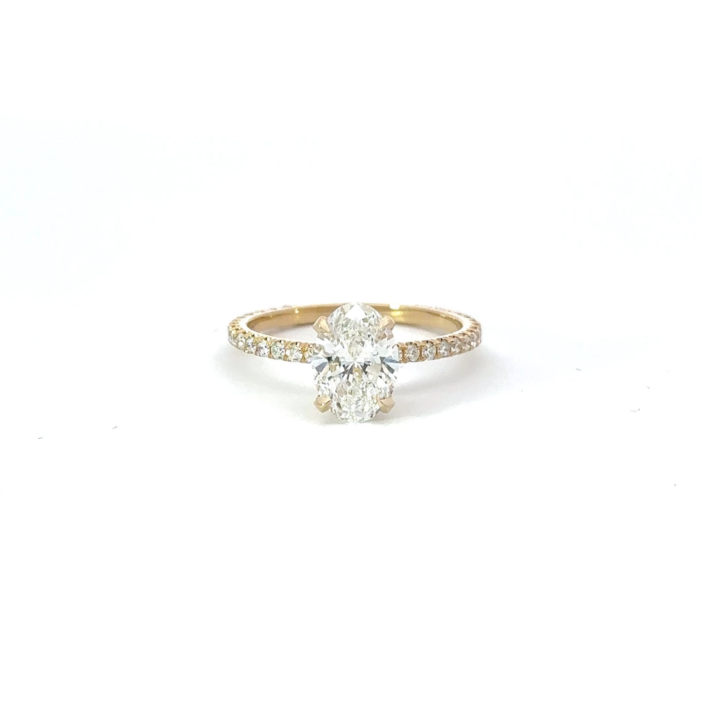 1.53 Carat Oval Labgrown Diamond Engagement Ring with Hidden Halo - Happy Jewelers Fine Jewelry Lifetime Warranty