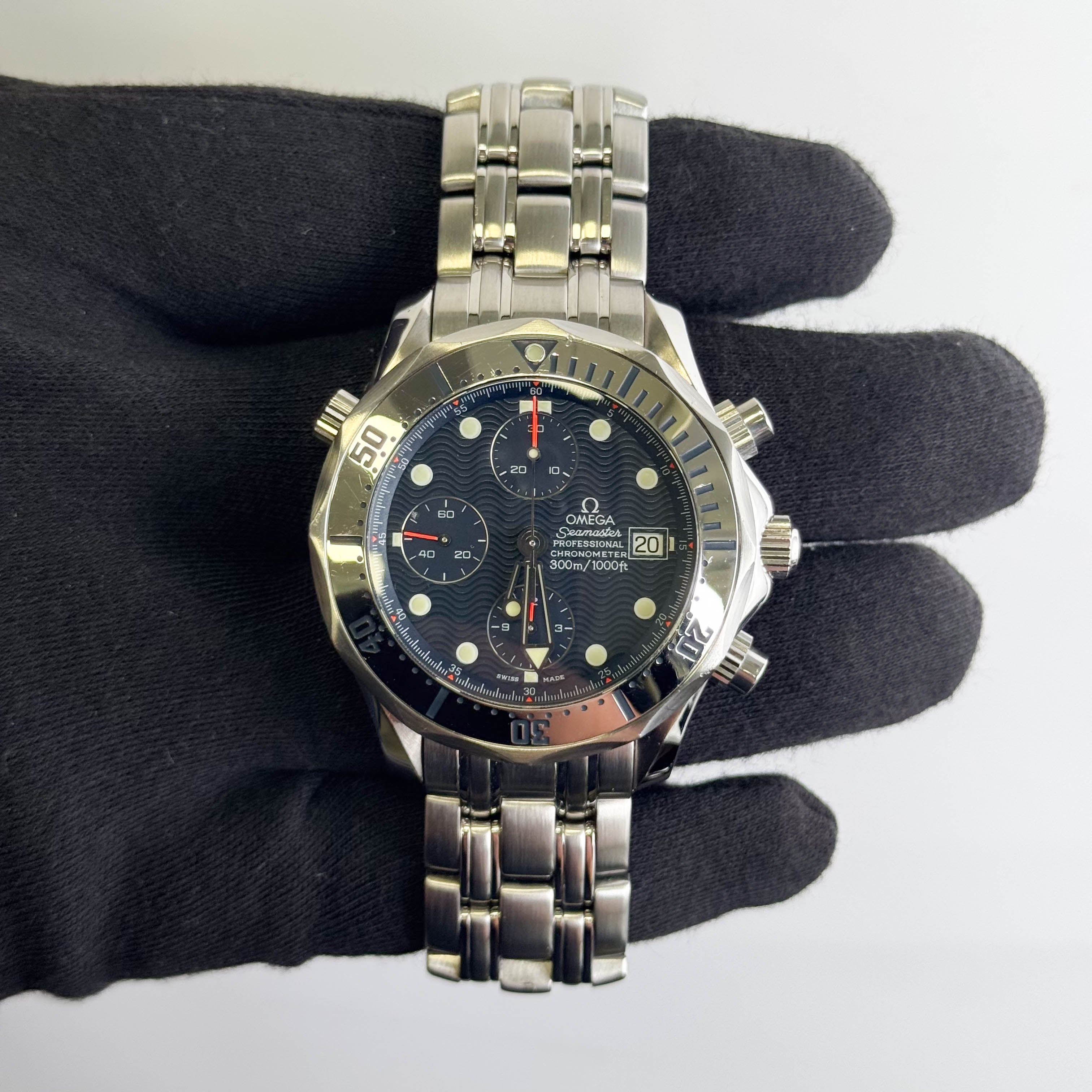 Omega Seamaster 41.5mm Blue Dial Watch Ref# 2598.80.00 - Happy Jewelers Fine Jewelry Lifetime Warranty