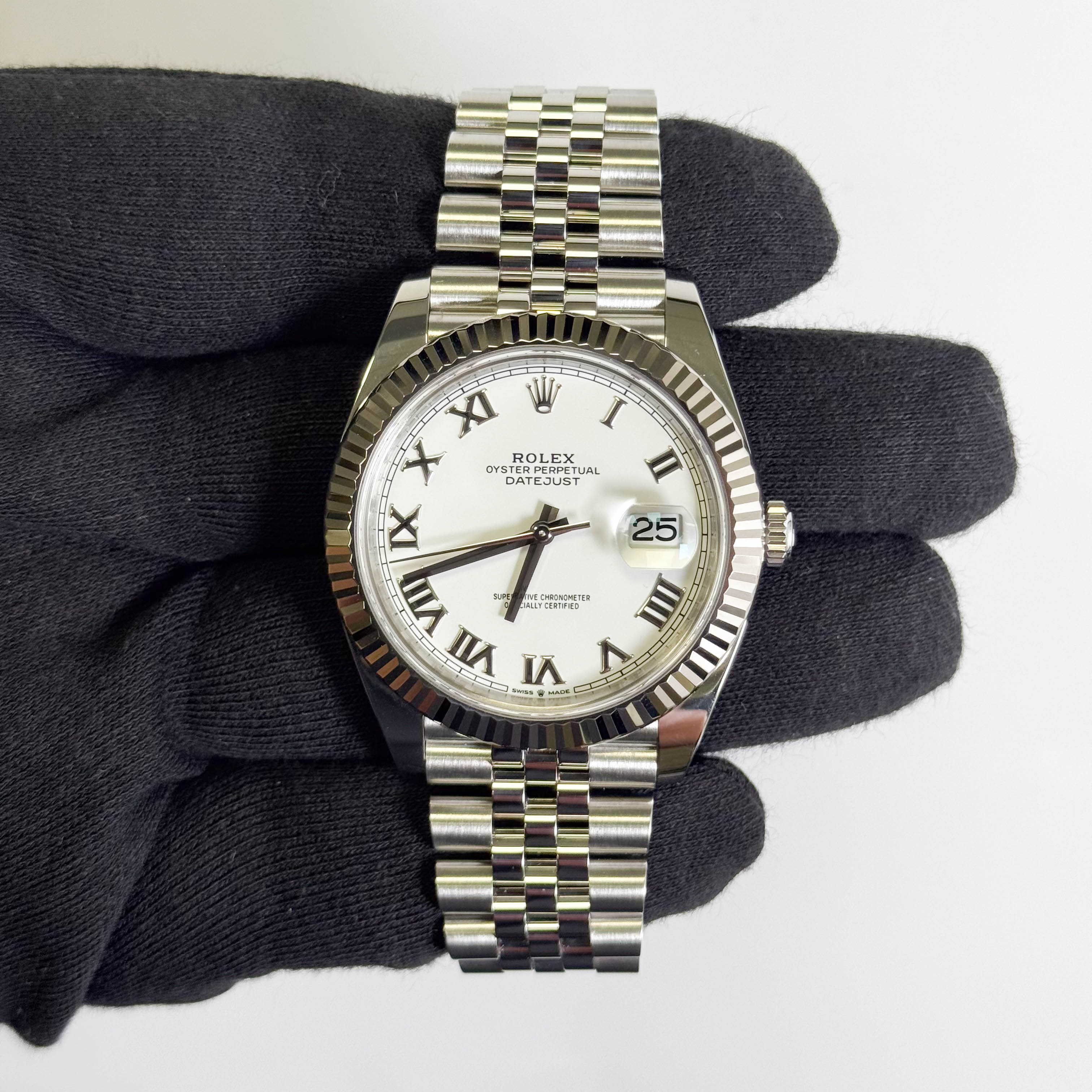 Rolex Datejust 41mm White Dial Watch Ref# 126334