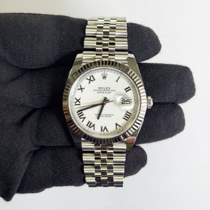 Rolex Datejust 41mm White Dial Watch Ref# 126334