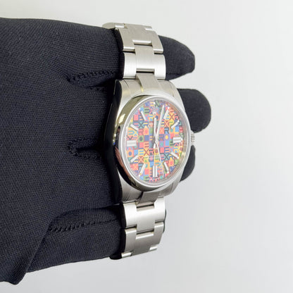 Rolex Oyster Perpetual 41mm Multicolored Jubilee Motif Dial Watch Ref# 134300