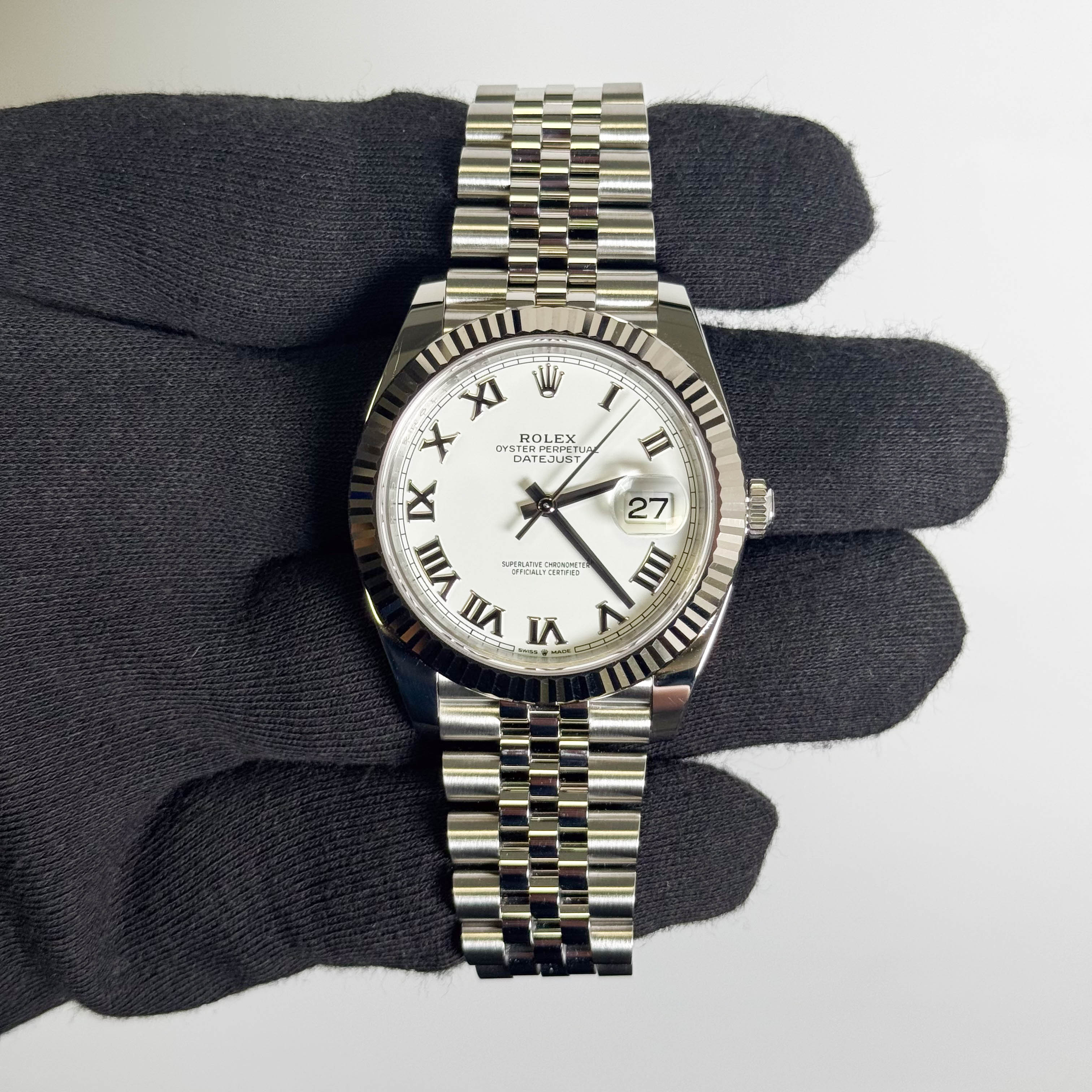 Rolex Datejust 41mm White Dial Watch Ref# 126334