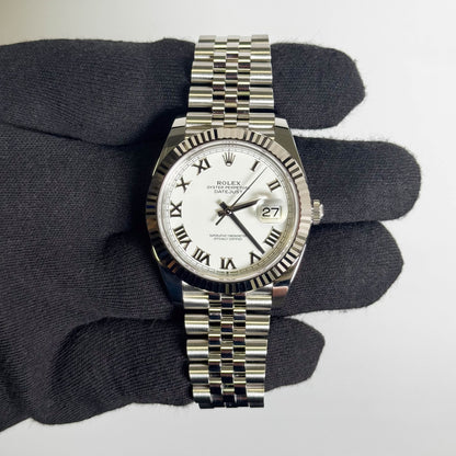Rolex Datejust 41mm White Dial Watch Ref# 126334