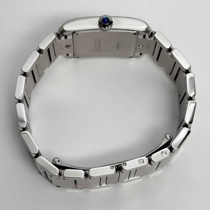 Cartier Tank Stainless Steel 25mm White/Ivory Dial Watch Ref# W51011Q3 - Happy Jewelers Fine Jewelry Lifetime Warranty