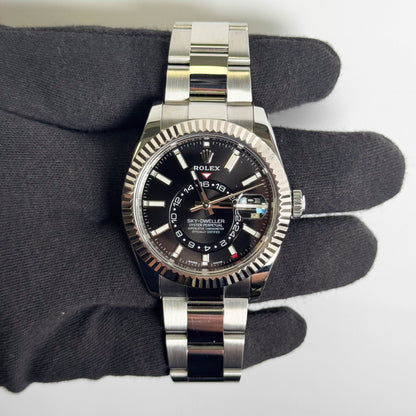 Rolex Sky-Dweller 42 mm Black Dial Watch Ref# 326934 - Happy Jewelers Fine Jewelry Lifetime Warranty