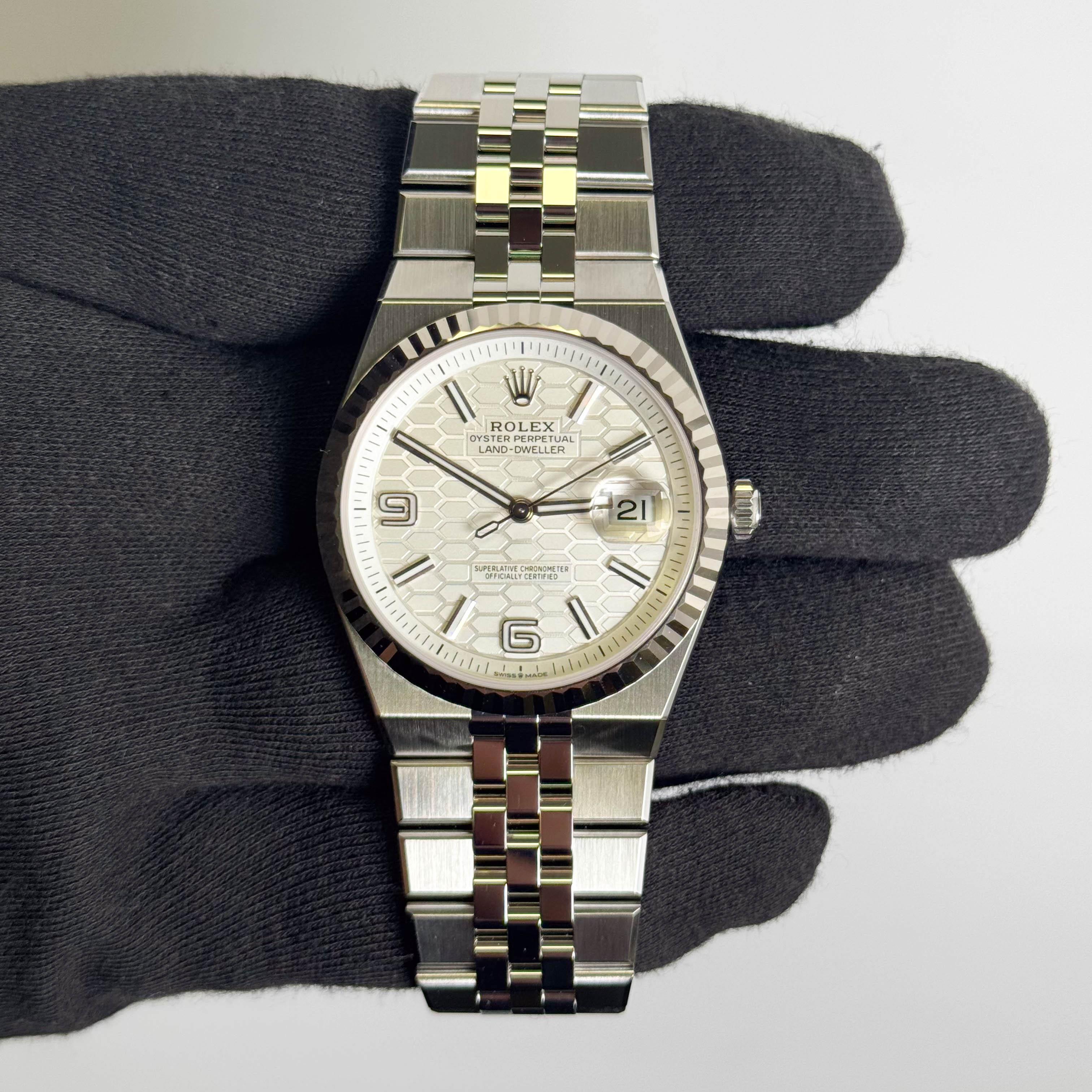 Rolex Land-Dweller 40mm White Dial Watch Ref # 127334