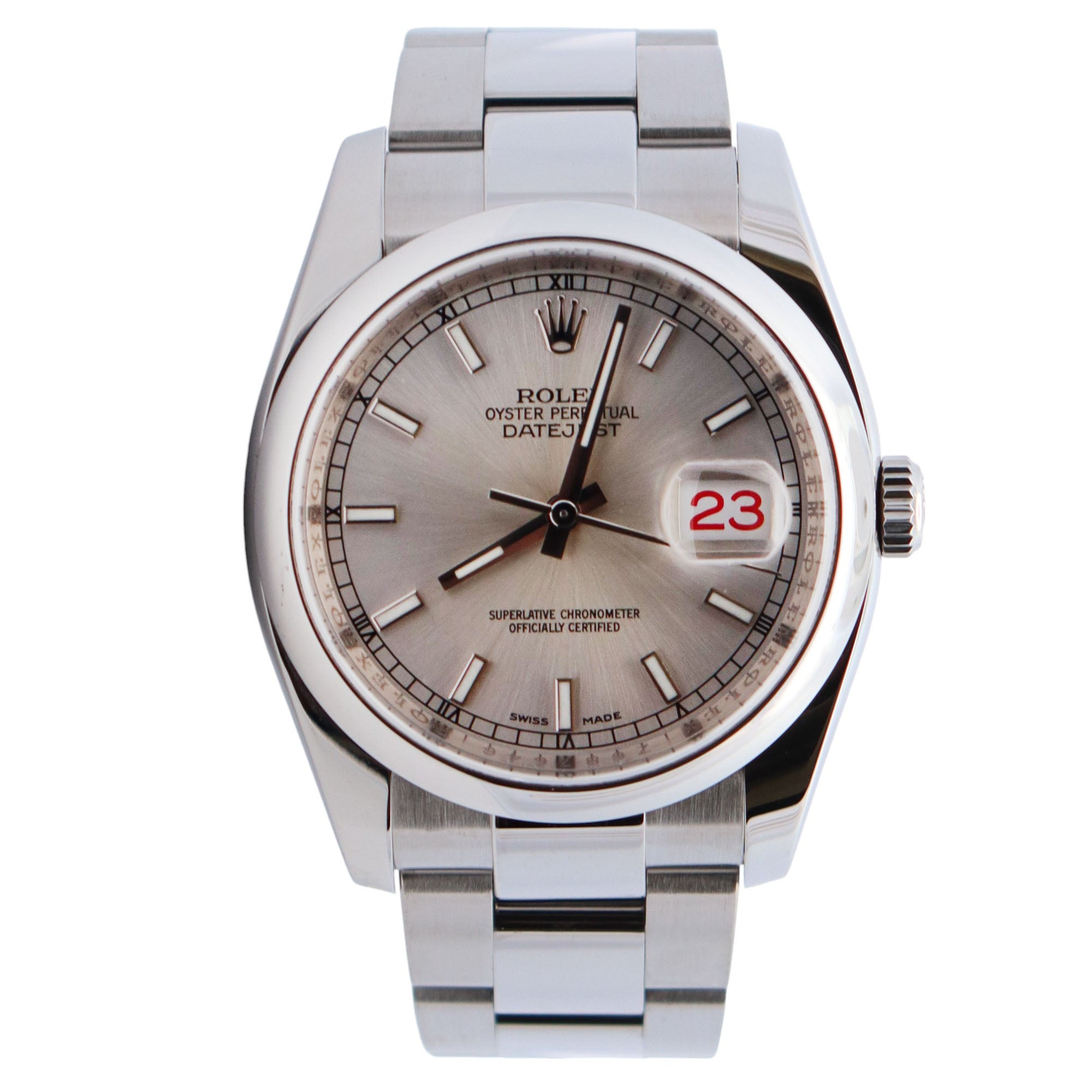 Rolex Datejust 36mm Silver Dial Watch Ref# 116200 - Happy Jewelers Fine Jewelry Lifetime Warranty