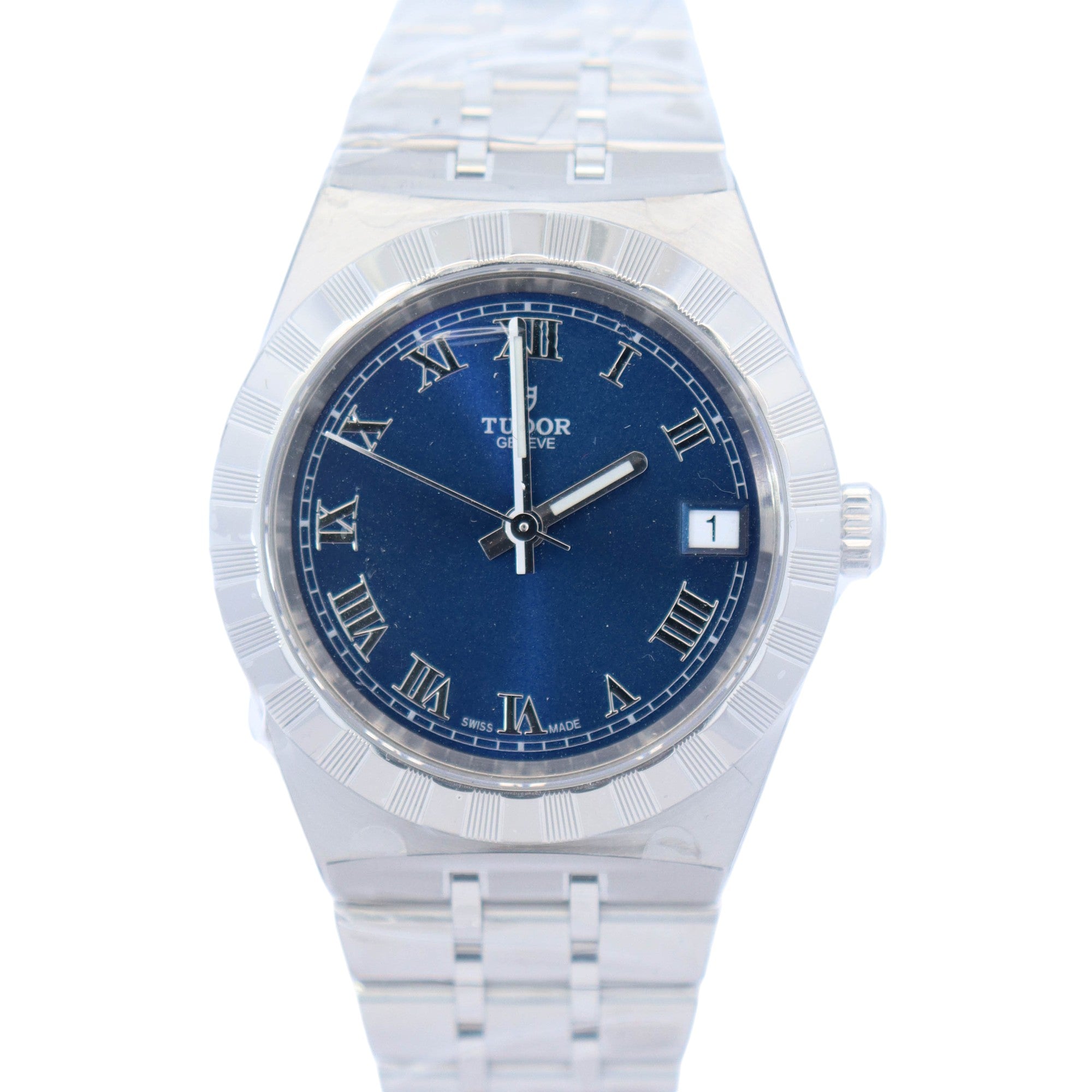 Tudor Royal 34mm Blue Dial Watch Ref# 28400 - Happy Jewelers Fine Jewelry Lifetime Warranty