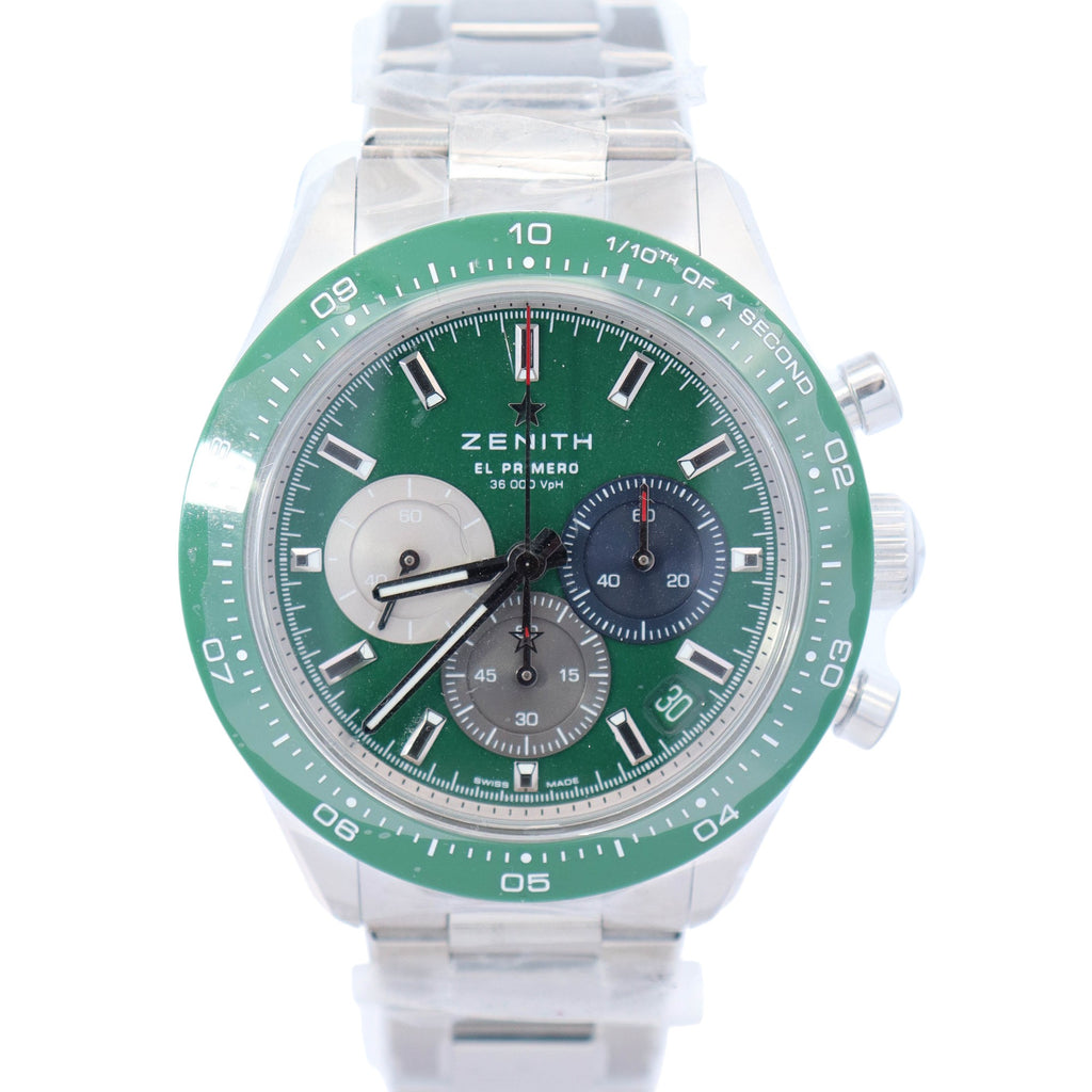 Zenith Choronomaster 41mm Green Dial Watch Ref# 03.3119.3600/56