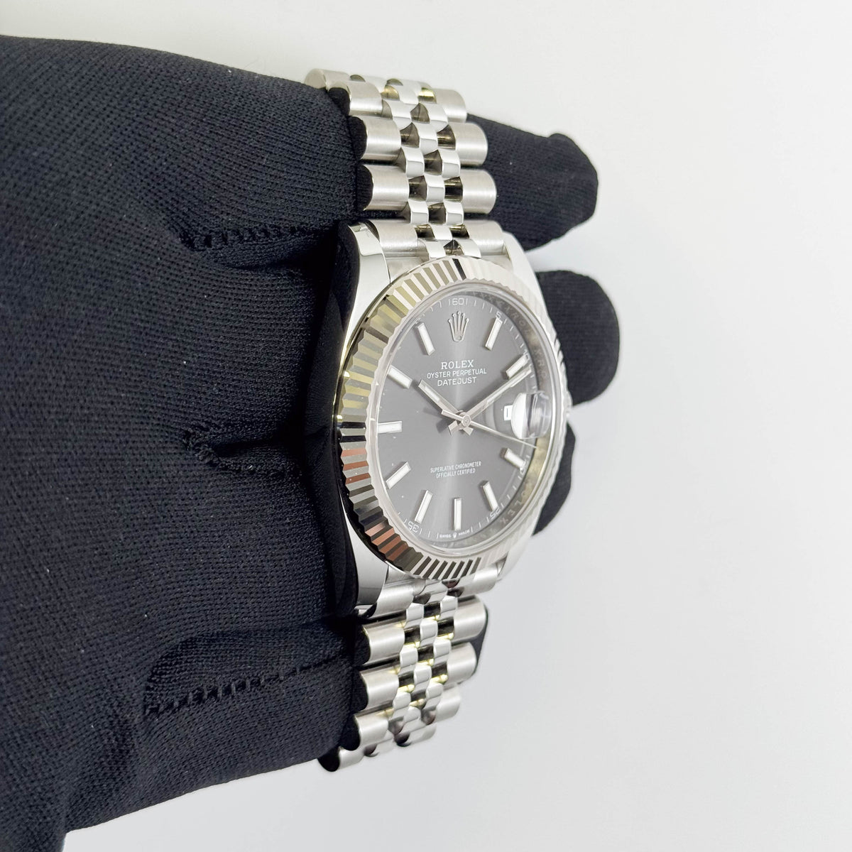 Rolex Datejust 41mm Rhodium Dial Watch Ref# 126334