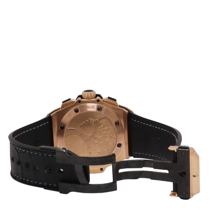 Hublot King Power "Diego Maradona" Rose Gold 48mm Black & Blue Chronograph Dial Watch Reference#: 716.OM.1129.RX - Happy Jewelers Fine Jewelry Lifetime Warranty