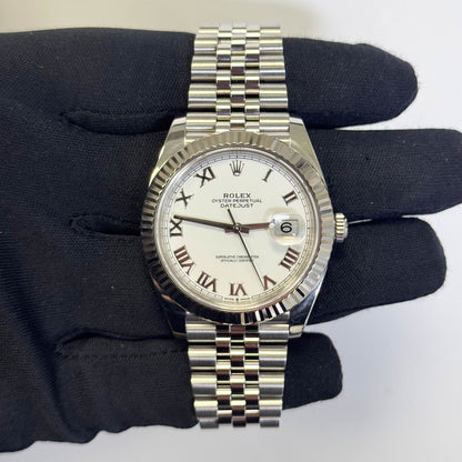 Rolex Datejust 41mm White Dial Watch Ref# 126334 - Happy Jewelers Fine Jewelry Lifetime Warranty