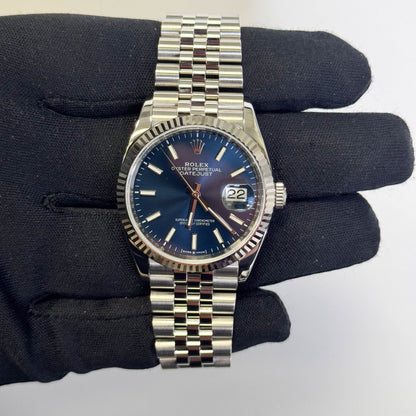 Rolex Datejust 36mm Blue Dial Watch Ref# 126234 - Happy Jewelers Fine Jewelry Lifetime Warranty