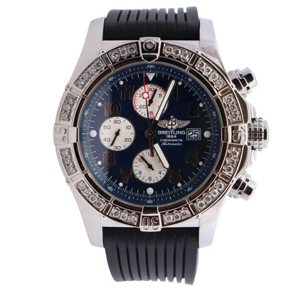 Breitling Super Avenger 48mm Blue Dial Watch Ref# A13370 - Happy Jewelers Fine Jewelry Lifetime Warranty