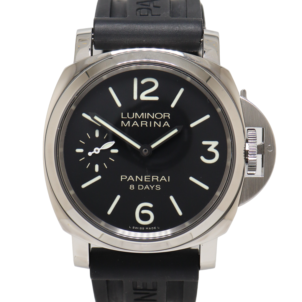 Panerai Luminor 8 Days Stainless Steel 44mm Black Roman Stick