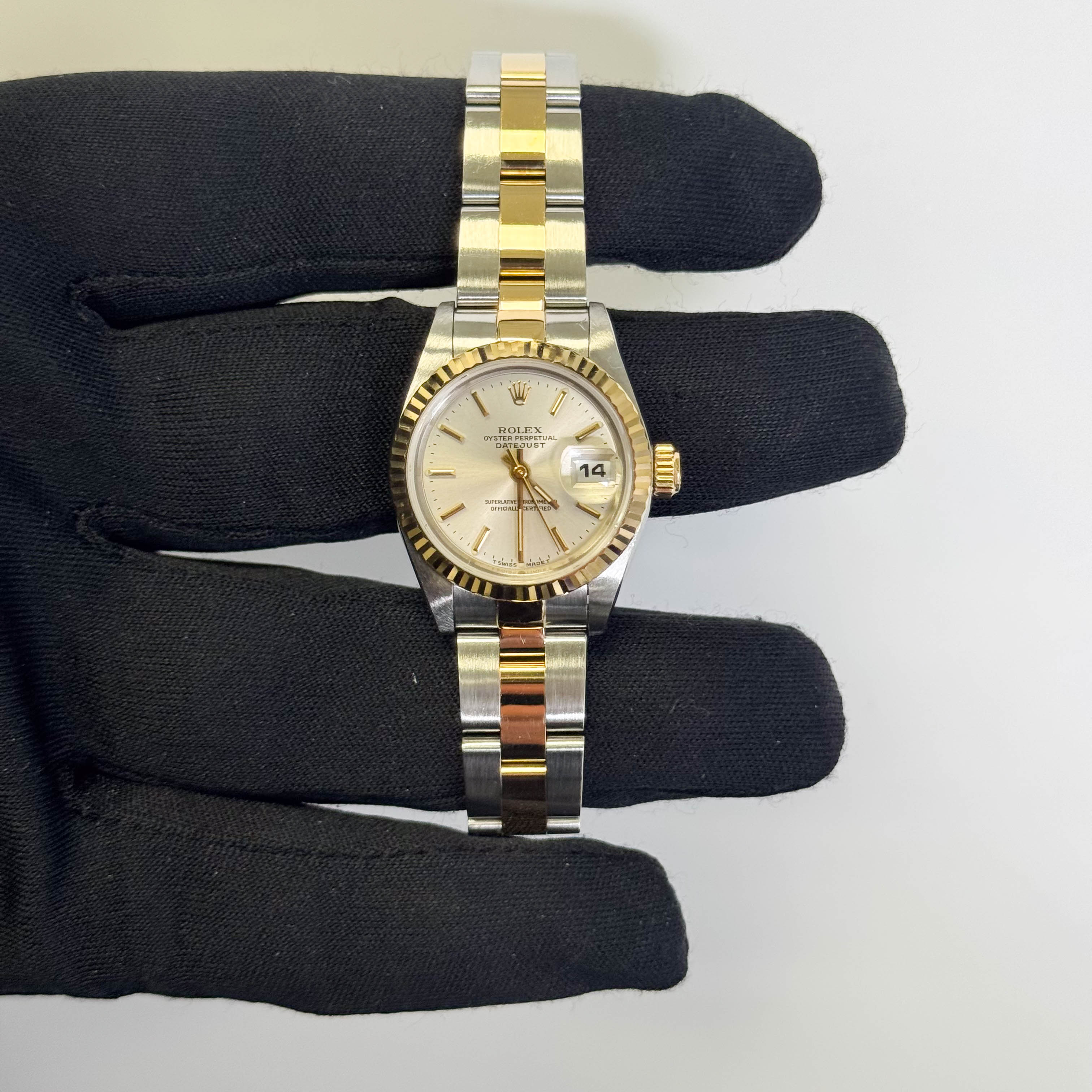 Rolex Datejust 26mm Silver Dial Watch Ref# 69173