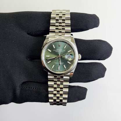 Rolex Datejust 36mm Green Dial Watch Ref# 126200
