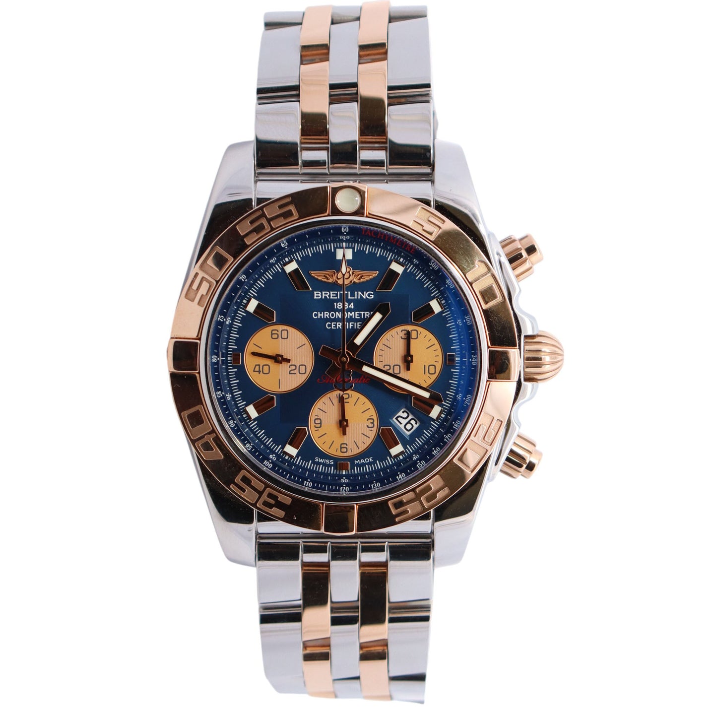 Breitling Chronomat 44mm Blue Dial Watch Ref# CB0110