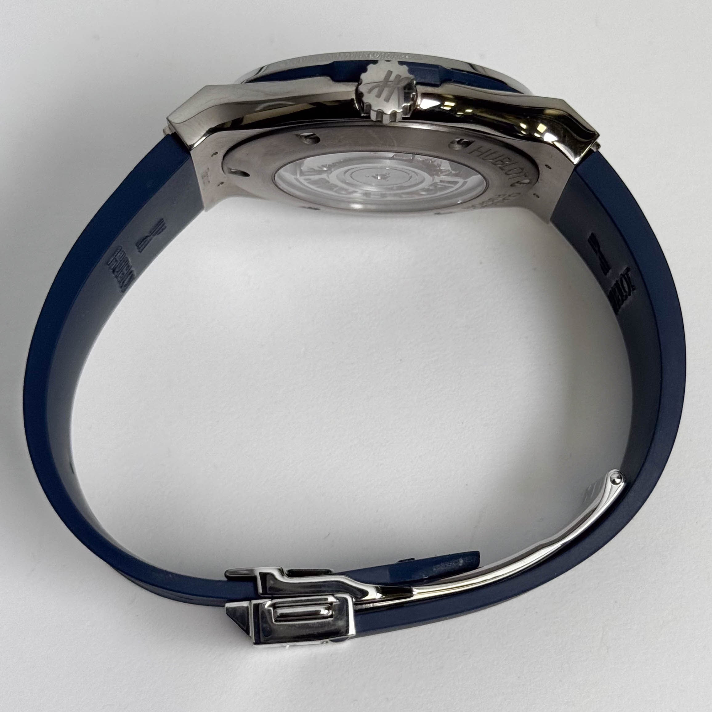 Hublot Classic Fusion 42mm Blue Dial Watch Ref# 542.NX.7170.RX - Happy Jewelers Fine Jewelry Lifetime Warranty