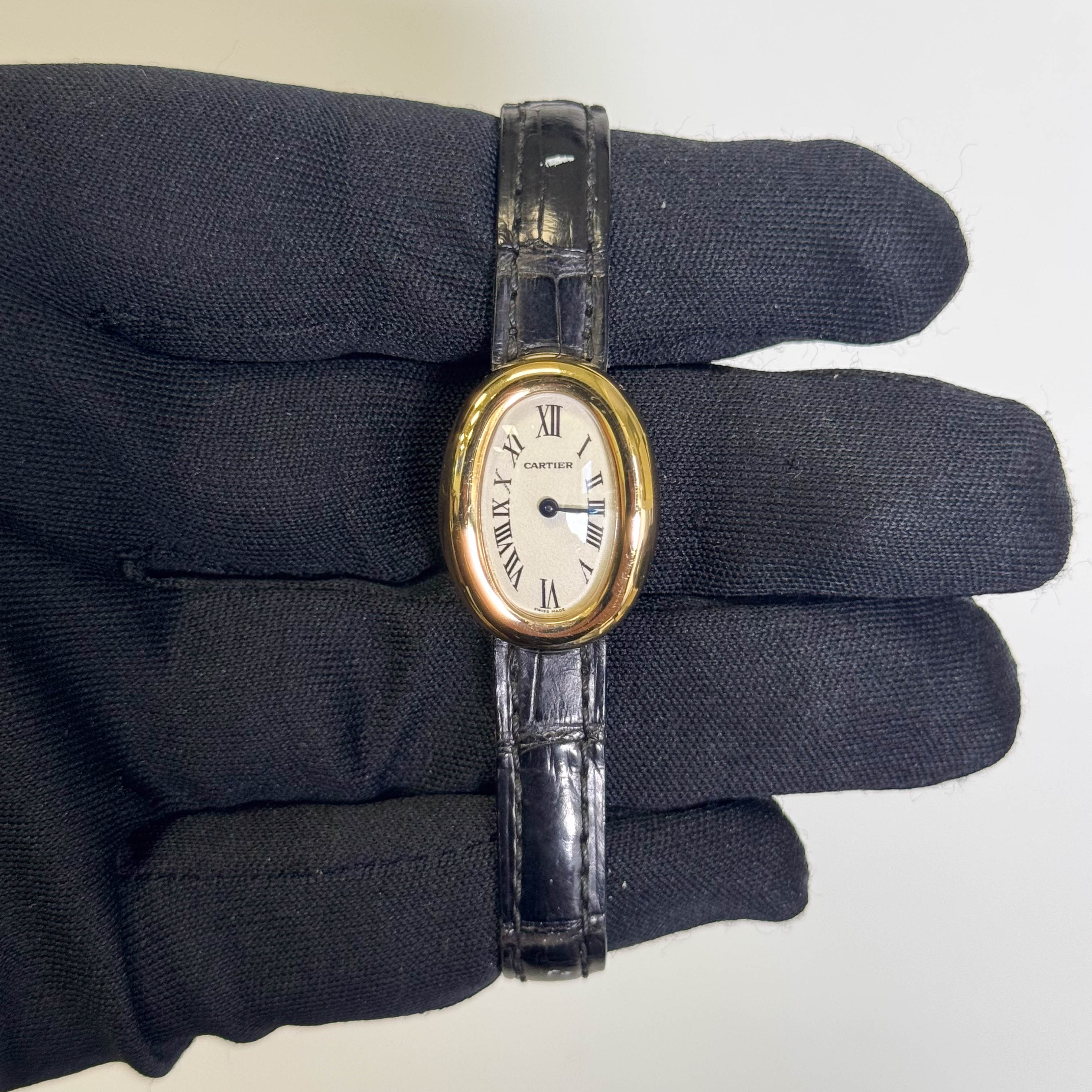 Cartier Baignoire 18mm White Dial Watch Ref# W1510956