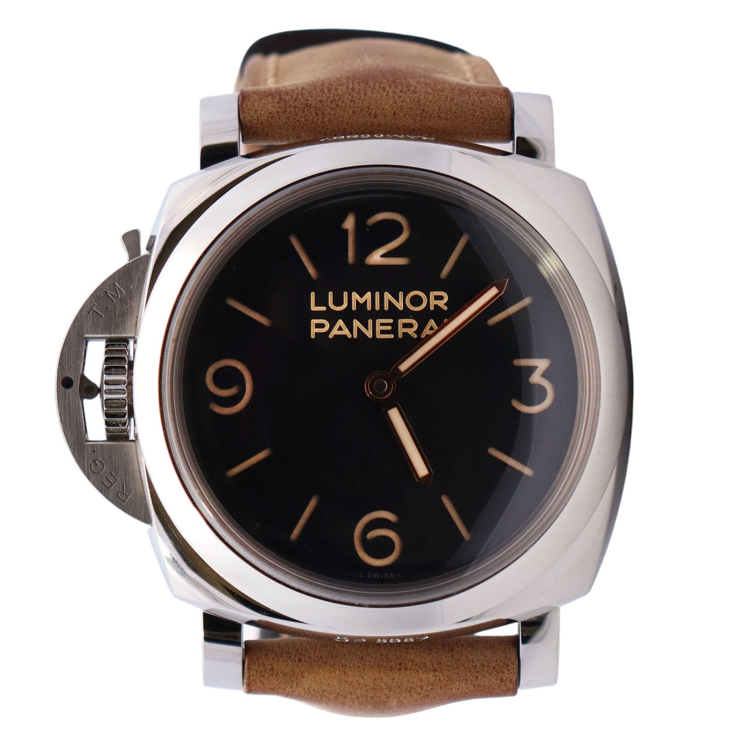 Panerai Luminor 47mm Black Dial Watch Ref# PAM00557